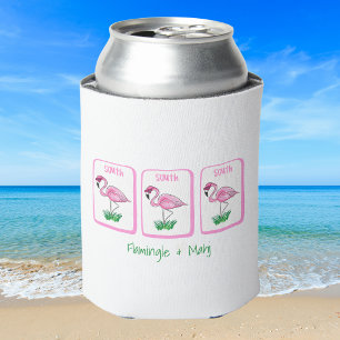 Flamingle & Mahj Personalised Flamingo Mahjong Can Cooler