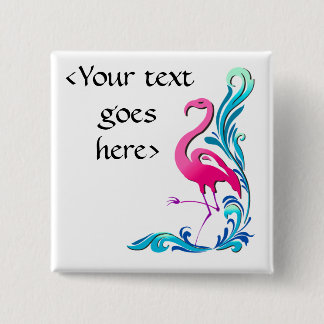 Flamingo 1 15 cm square badge