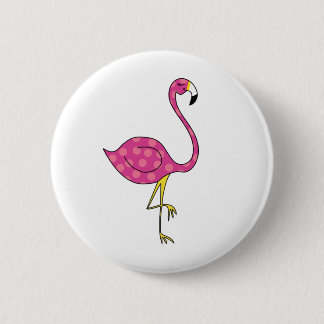 flamingo 6 cm round badge