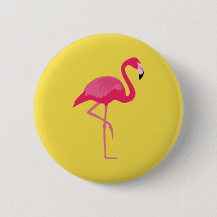Flamingo 6 Cm Round Badge
