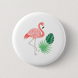 Flamingo 6 Cm Round Badge