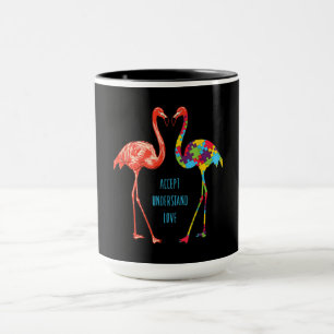 Flamingo Accept Understand Love Autism Flamingo Mug