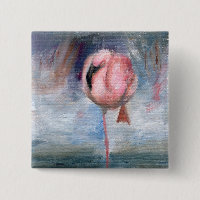 Flamingo ACEO Button