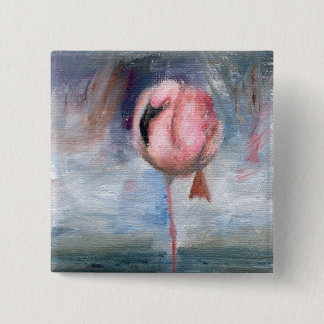 Flamingo ACEO Button