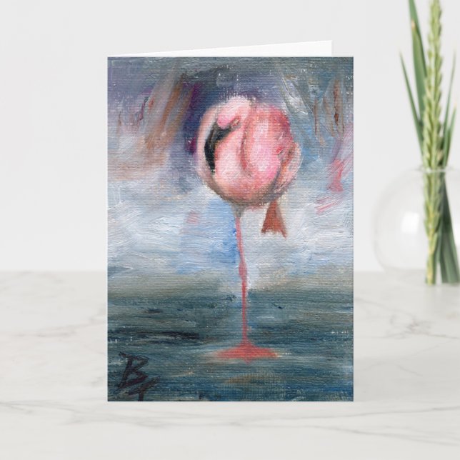 Flamingo ACEO Card (Front)