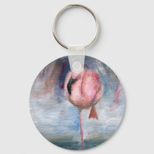Flamingo ACEO Keychain