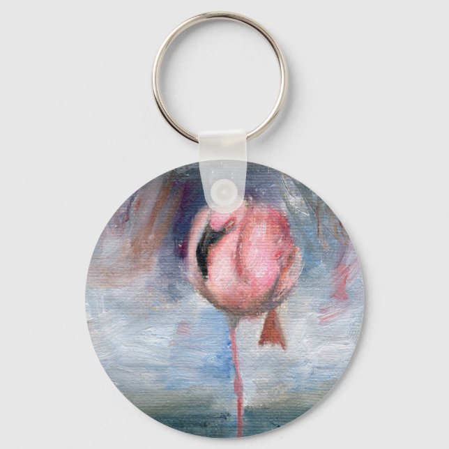 Flamingo ACEO Keychain (Front)