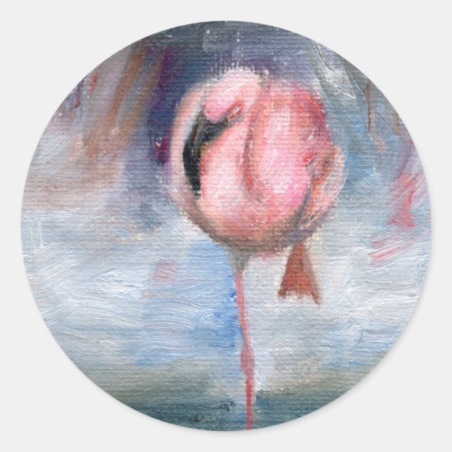Flamingo ACEO Sticker (Front)