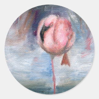 Flamingo ACEO Sticker