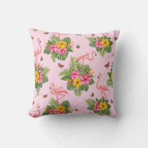 Flamingo and Butterflies 1 Cushion