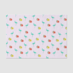 Flamingo and Hibiscus Flowers   Tissue Paper