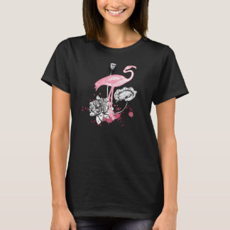 Flamingo and Lotus T-Shirt