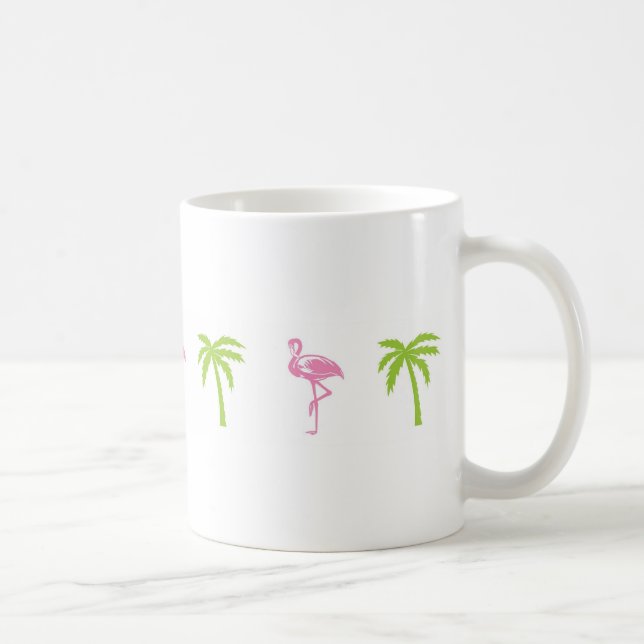 Flamingo and Palm Tree Mug (Right)