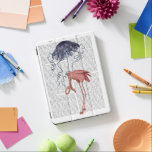 Flamingo and Parasol iPad Pro Cover<br><div class="desc">Flamingo and Parasol by Fab Funky.  Features a flamingo holding up a parasol that slightly resembles a jellyfish. | 191801D</div>