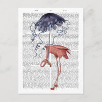 Flamingo and Parasol