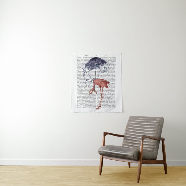 Flamingo and Parasol Tapestry (In Situ)