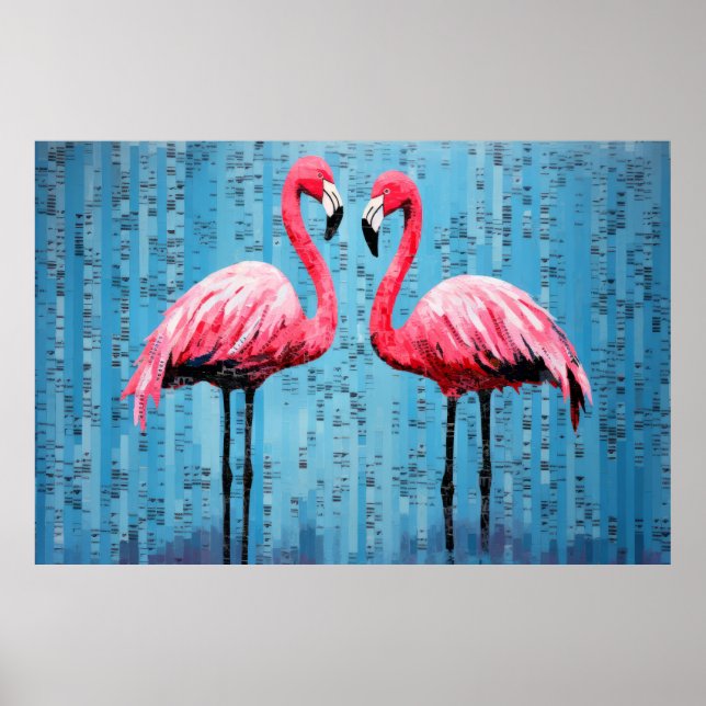 Flamingo Animal Bird Art Decor Paint  (Front)