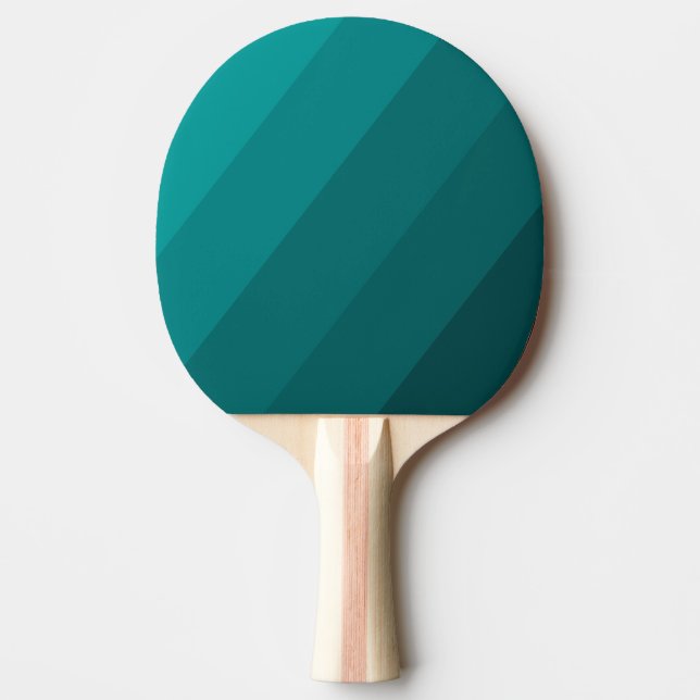 Flamingo Aqua Bold Stripes Ping Pong Paddle (Front)