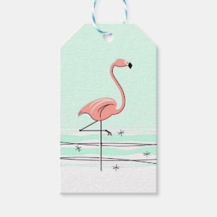 Flamingo Aqua gift tags