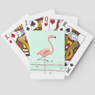 Flamingo Aqua playing cards