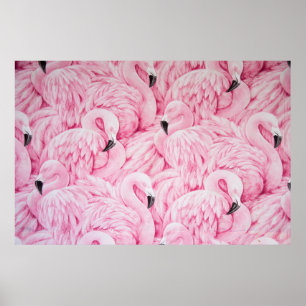 FLAMINGO ARE EVERYWHERE POSTER
