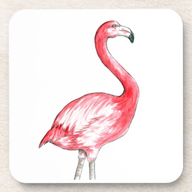 Flamingo Art Coaster (Front)