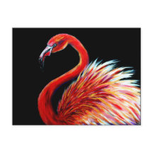Flamingo Art Print Postcard