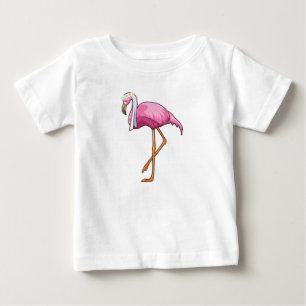 Flamingo as Bride with Veil Baby T-Shirt