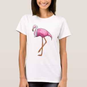 Flamingo as Bride with Veil T-Shirt