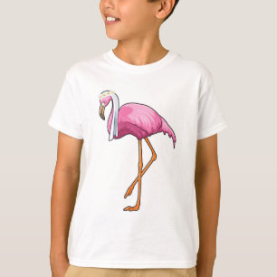 Flamingo as Bride with Veil T-Shirt