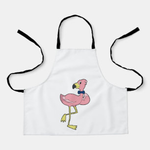 Flamingo as Gentleman with Tie Apron