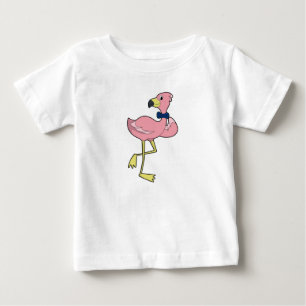 Flamingo as Gentleman with Tie Baby T-Shirt