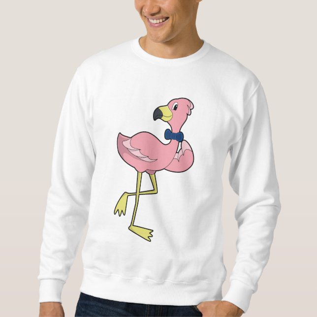 Flamingo as Gentleman with Tie Sweatshirt (Front)