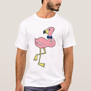 Flamingo as Gentleman with Tie T-Shirt