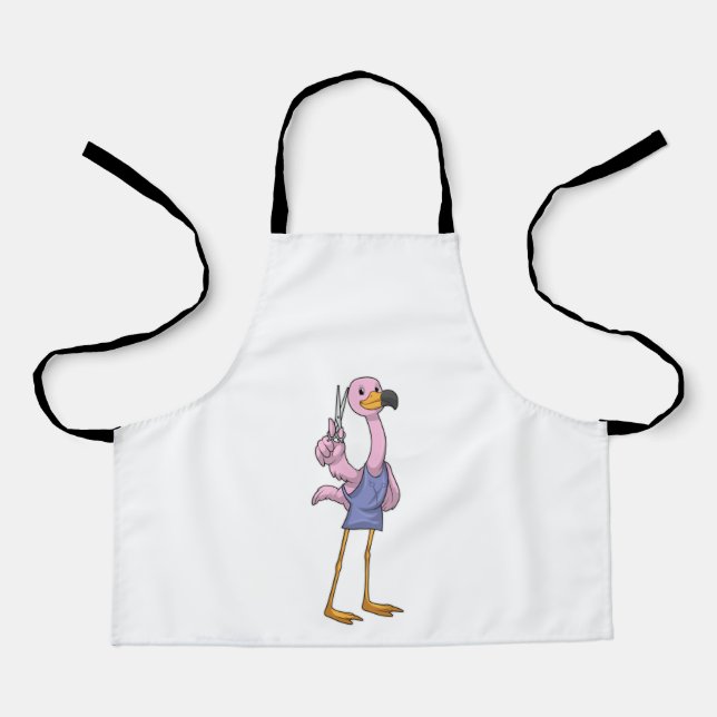 Flamingo as Hair stylist with Scissors Apron (Front)