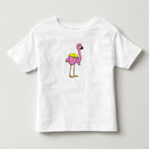 Flamingo as Pupils with School bag Toddler T-Shirt