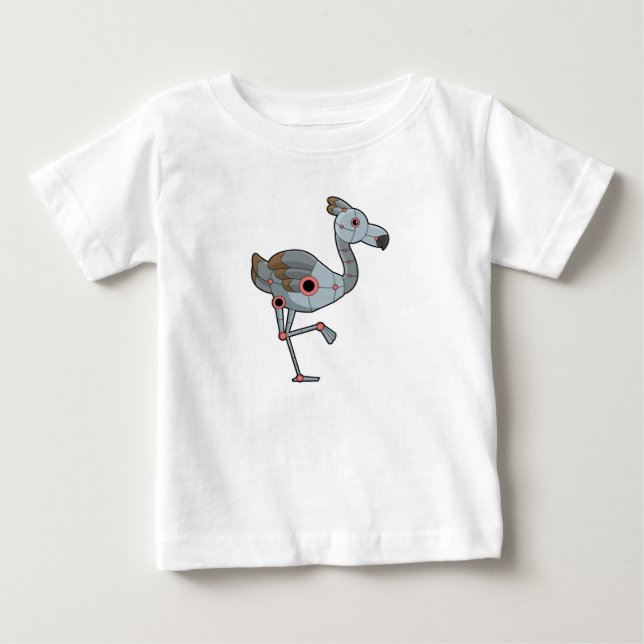 Flamingo as Robot Baby T-Shirt (Front)