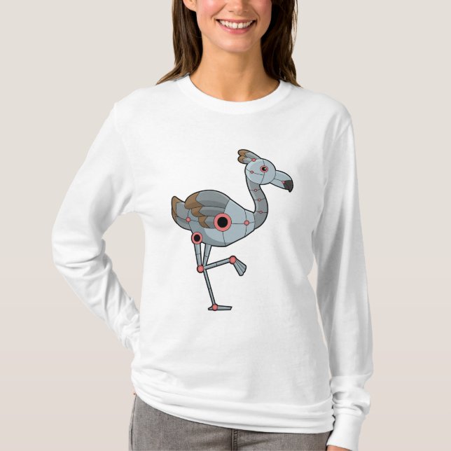 Flamingo as Robot T-Shirt (Front)