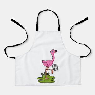 Flamingo as Soccer player with Soccer Apron