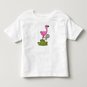 Flamingo as Soccer player with Soccer Toddler T-Shirt