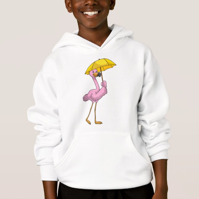 Flamingo at Raining with Umbrella (Front)