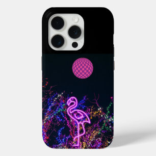 Flamingo at the dance party. iPhone 15 pro case