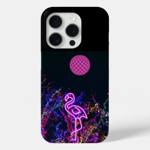 Flamingo at the dance party. iPhone 15 pro case