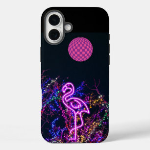 Flamingo at the dance party. iPhone 16 plus case
