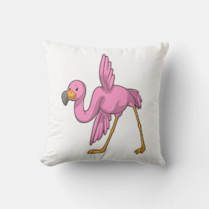 Flamingo at Yoga Stretching exercise Cushion