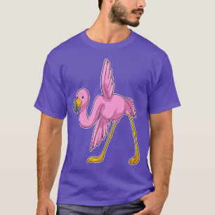 Flamingo at Yoga Stretching exercise T-Shirt