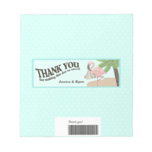 Flamingo Baby Candy Bar Wrap Notepad