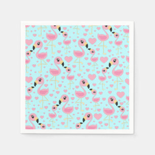 Flamingo Baby Shower Cute Tropical Napkin