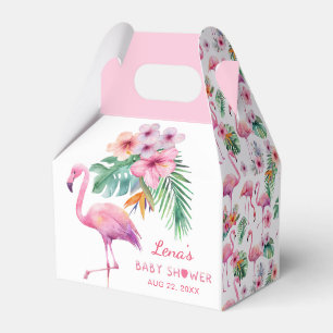 Flamingo Baby Shower Favor Box – Tropical Pink