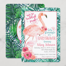Flamingo Baby Shower Invitation